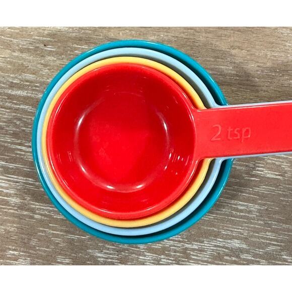 8 PC. Set THE PIONEER WOMAN Timeless Beauty MELAMINE MEASURING SPOONS Colorful - Picture 7 of 10